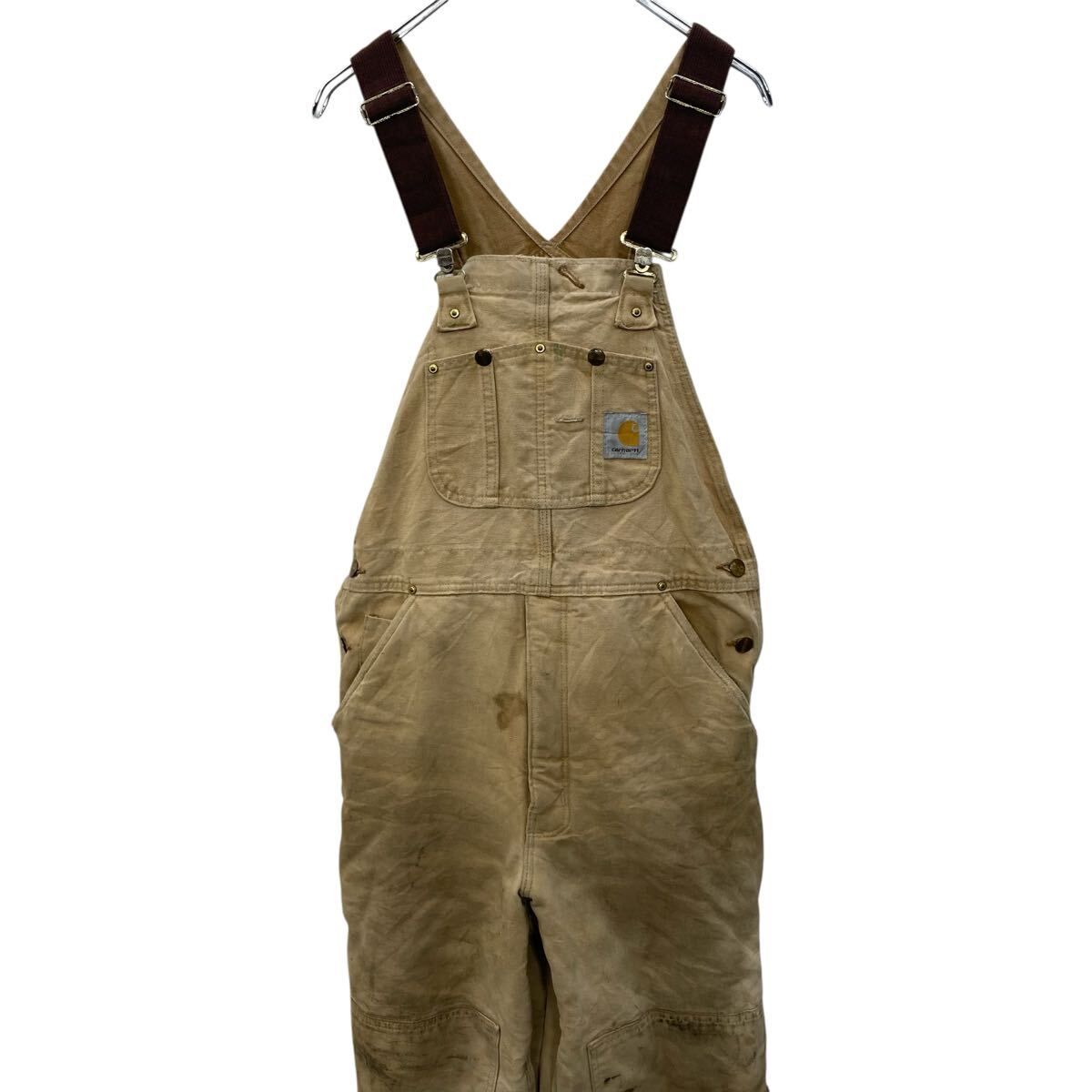 当社の Carhartt ダック カーハート ベージュ W32 オーバーオール パンツ