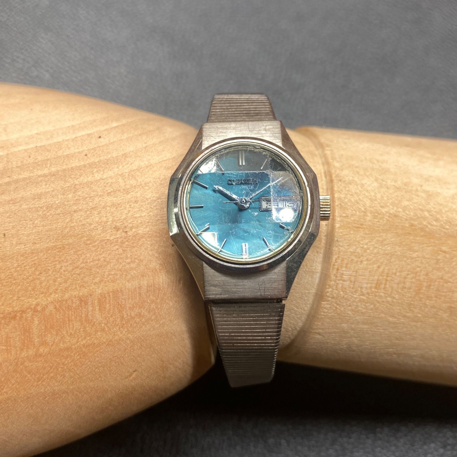 シチズン CITIZEN 4-700414 カットガラス 21石 自動巻き 機械式
