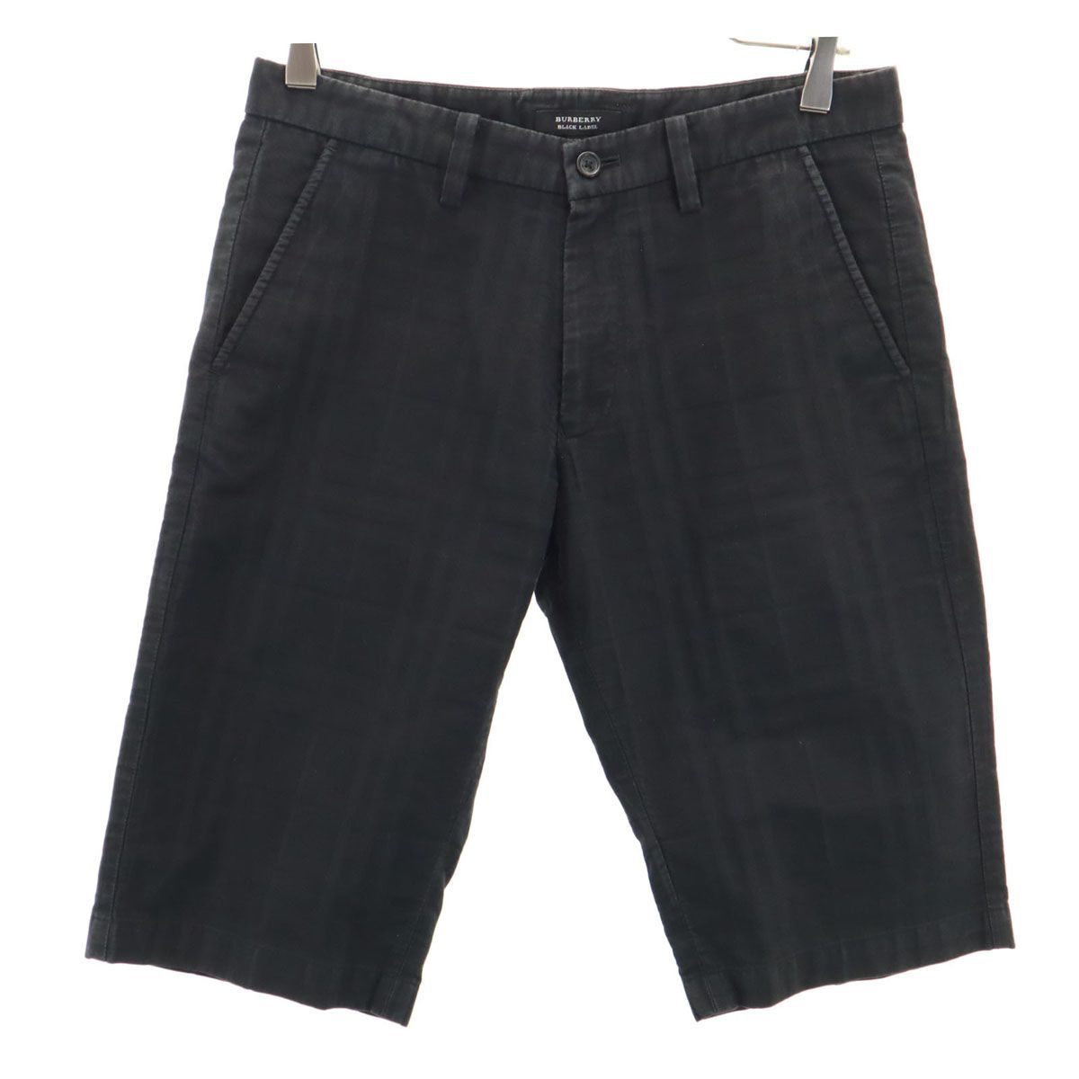 BURBERRY BLACK LABEL バーバリーブラックレーベル チェック柄 ハーフ 