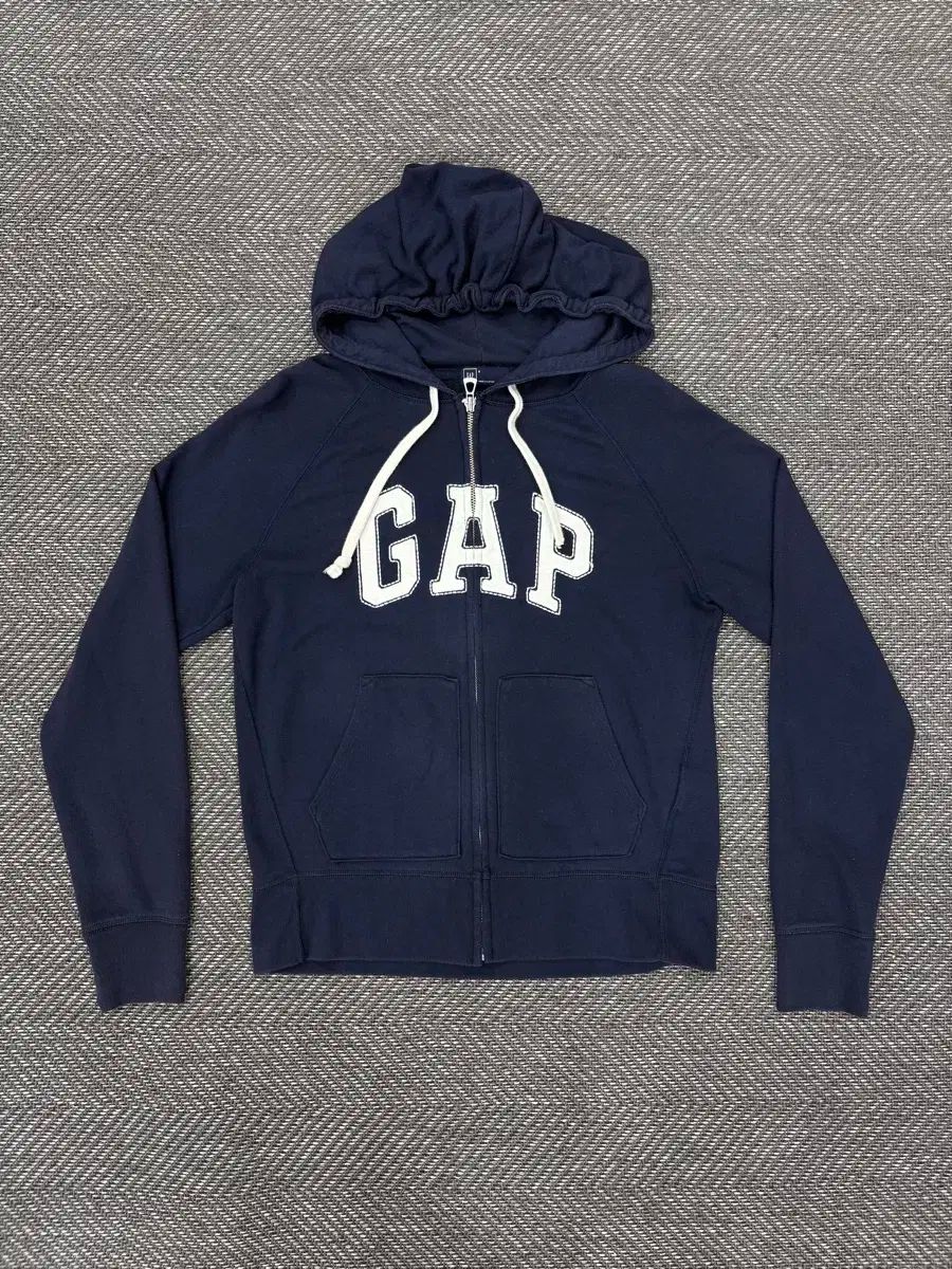 GAP(ギャップ) フード付き ジップアップパーカー XS 蛍光グリーン