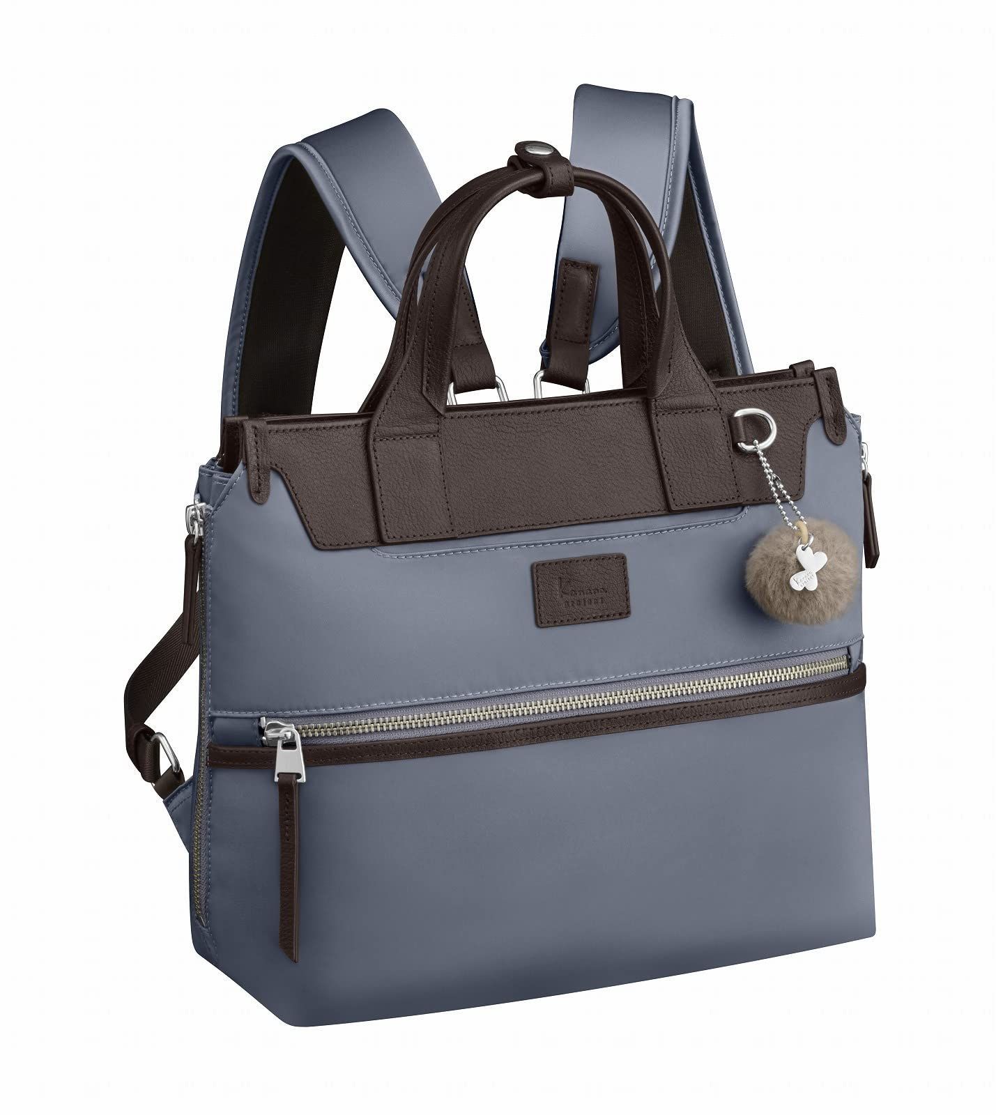 Color ライラックブルー カナナ プロジェクト リュックサック 2way PJ-14 リサイクル素材を使用したエシカルなバッグ B5サイズ対応 容量拡張タイプ 簡易ロック付き ボトルポケット付 抗ウィルスポケット付 背面ポケット付 軽量 No.1