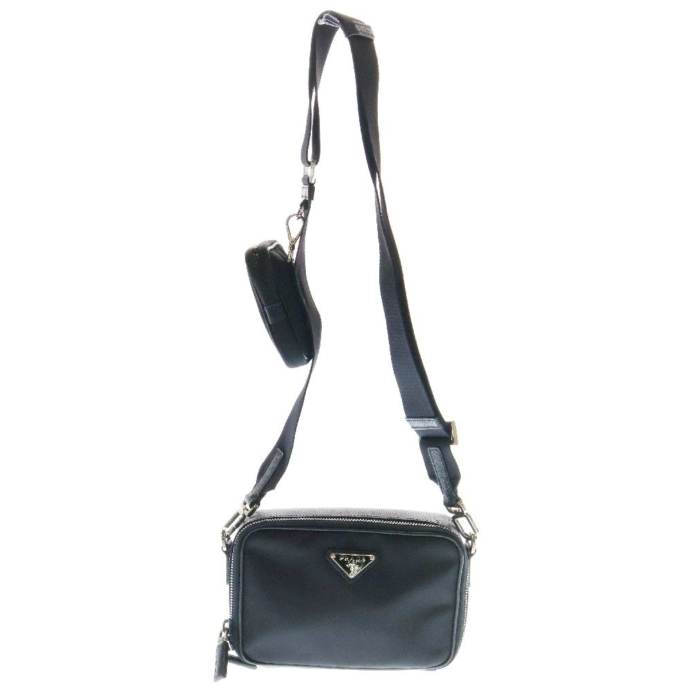 PRADA プラダ Re-Nylon ブリックバッグ ミニショルダーバッグ ブラック トライアングルロゴ 2VH070