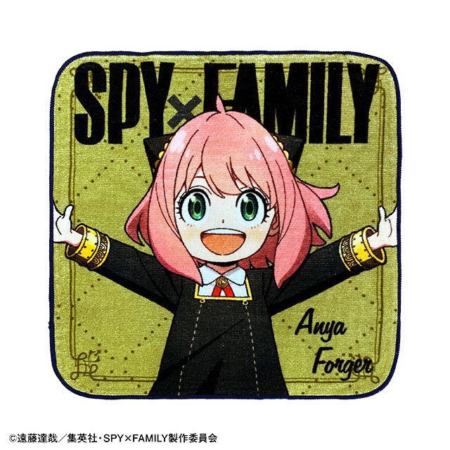 ミニタオル スパイファミリー SPY FAMILY インクジェットプリントハンカチタオル アーニャ スタンダード 少年ジャンプ 丸眞 かわいい  アニメメール便可 マシュマロポップ