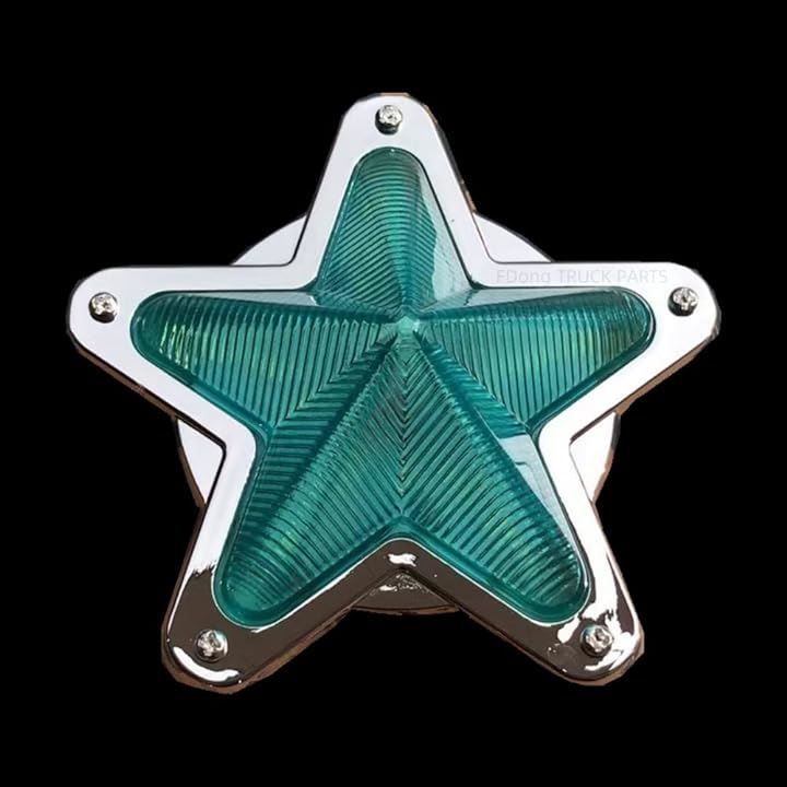 FDONG PARTS 星型マーカーランプ 直径106mm トラック用 5個 プラスチック製 5色 外装 デコトラ( レイクブルー)