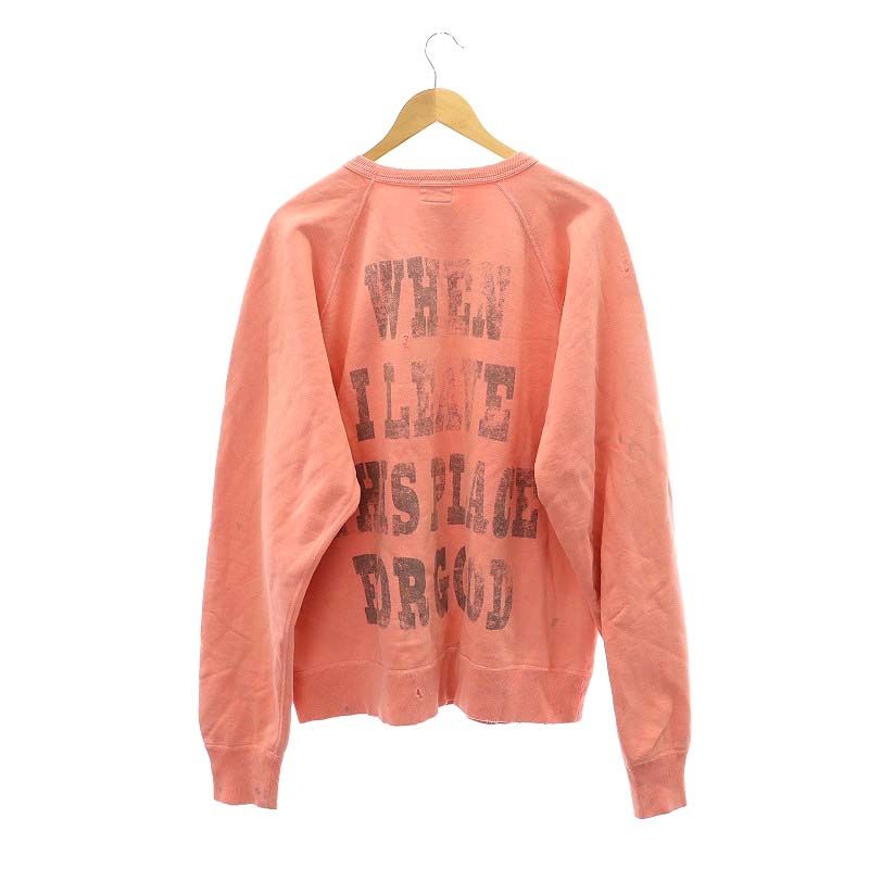 セントマイケル SAINTMICHAEL 20AW Raglan Sweat Shirt JESUS ヴィンテージ 加工 ラグラン スウェット シャツ トレーナー SM-A20-0000-012 セントマイケル ラグラン RAGLAN SWEAT MICHAEL Lサイズ SAINT MICHAEL