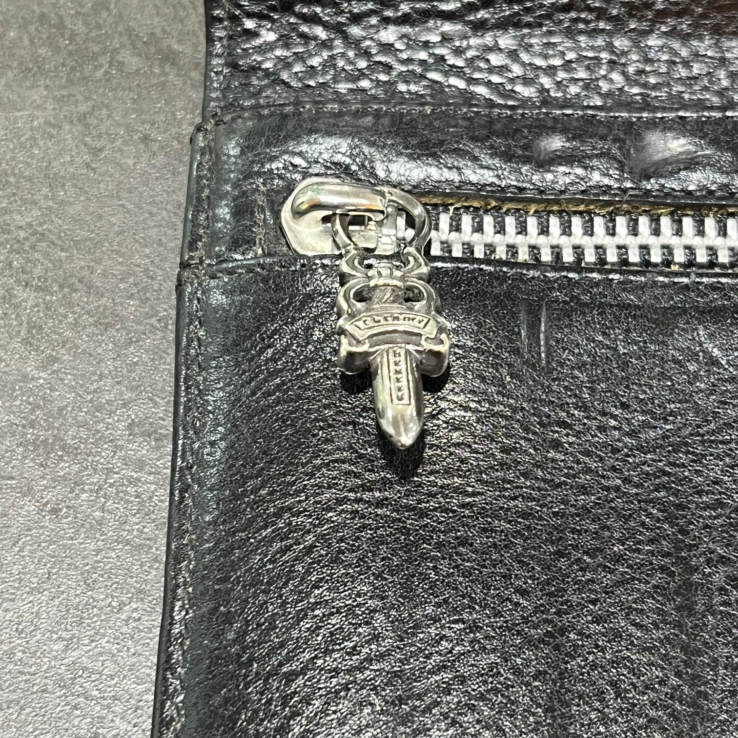 インヴォイス原本付き 国内正規 CHROME HEARTS Wave Cross Ball Wallet