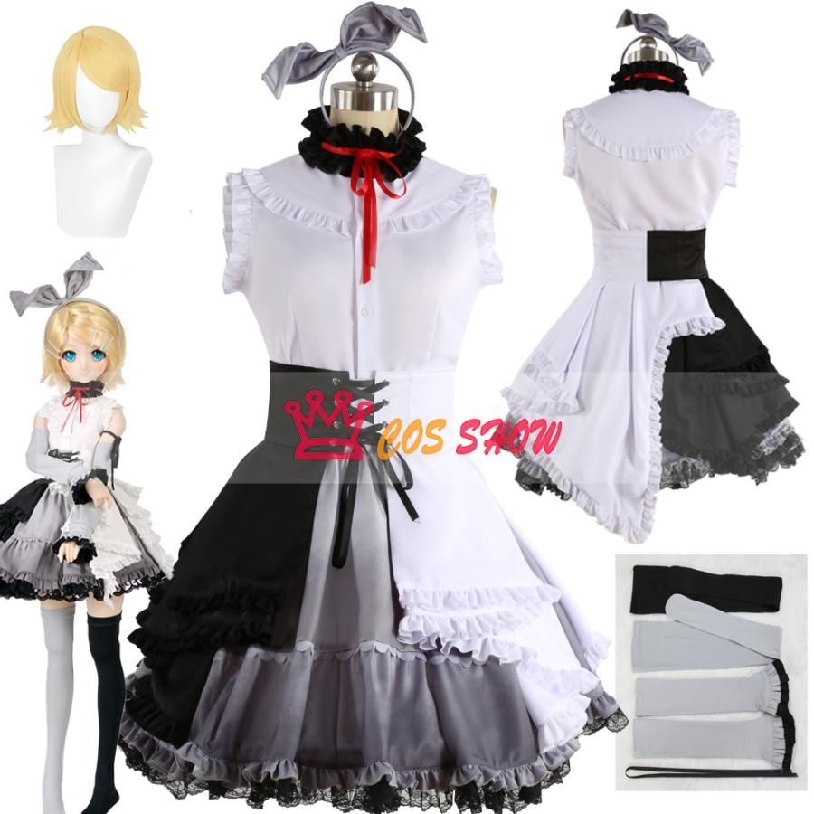 プロジェクトセカイカラフルステージ プロセカ 誰もいないセカイ 鏡音リン コスプレ衣装 カチューシャ 靴下付き cosplay 仮装 オーダーメ