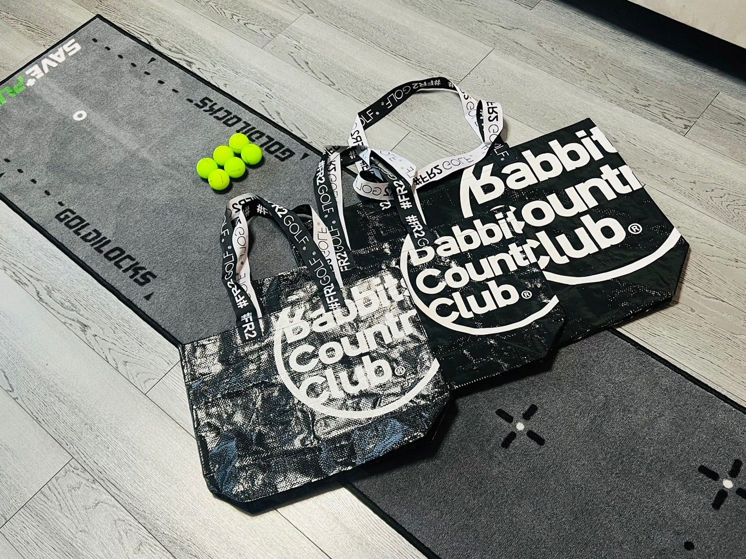 新品】沖縄 FR2 GOLF ゴルフ ショッピングトートバッグ Sサイズ 黒色