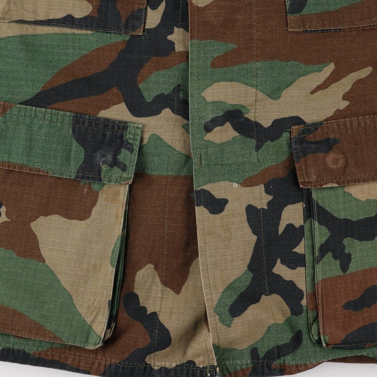 [米軍実物] RDF ウッドランドカモ M-R BDU 80s ミリタリー 古着 80s 米軍 U.S.ARMY パッチ付き ウッドランドカモ BDU ジャケット
