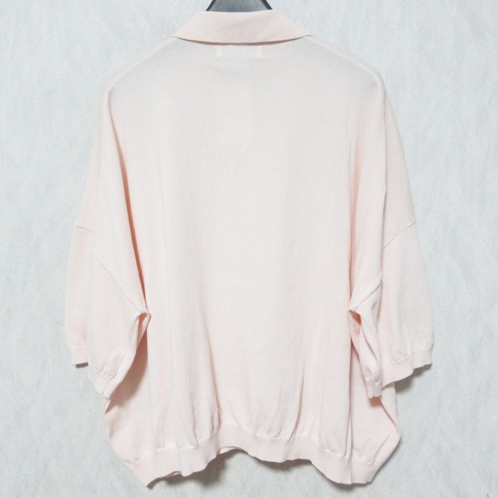 【中古】 SLOBE IENA スローブイエナ ウォッシャブルワイドシルエットカーディガン ピンク  111427107 SLOBE IENA - SLOBE IENA ワイドシルエットVネックカーディガン