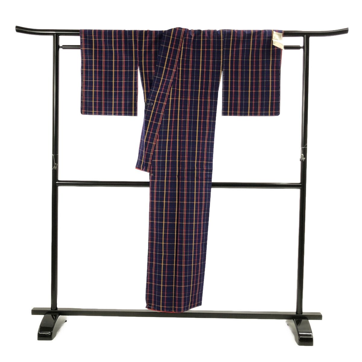 本場黄八丈大島/アンサンブル/美品/ブルー/証紙付/仕立上がり/適応身長142～150㎝/8548 本場黄八丈大島/アンサンブル/美品/ブルー/証紙付/仕立上がり/適応身長