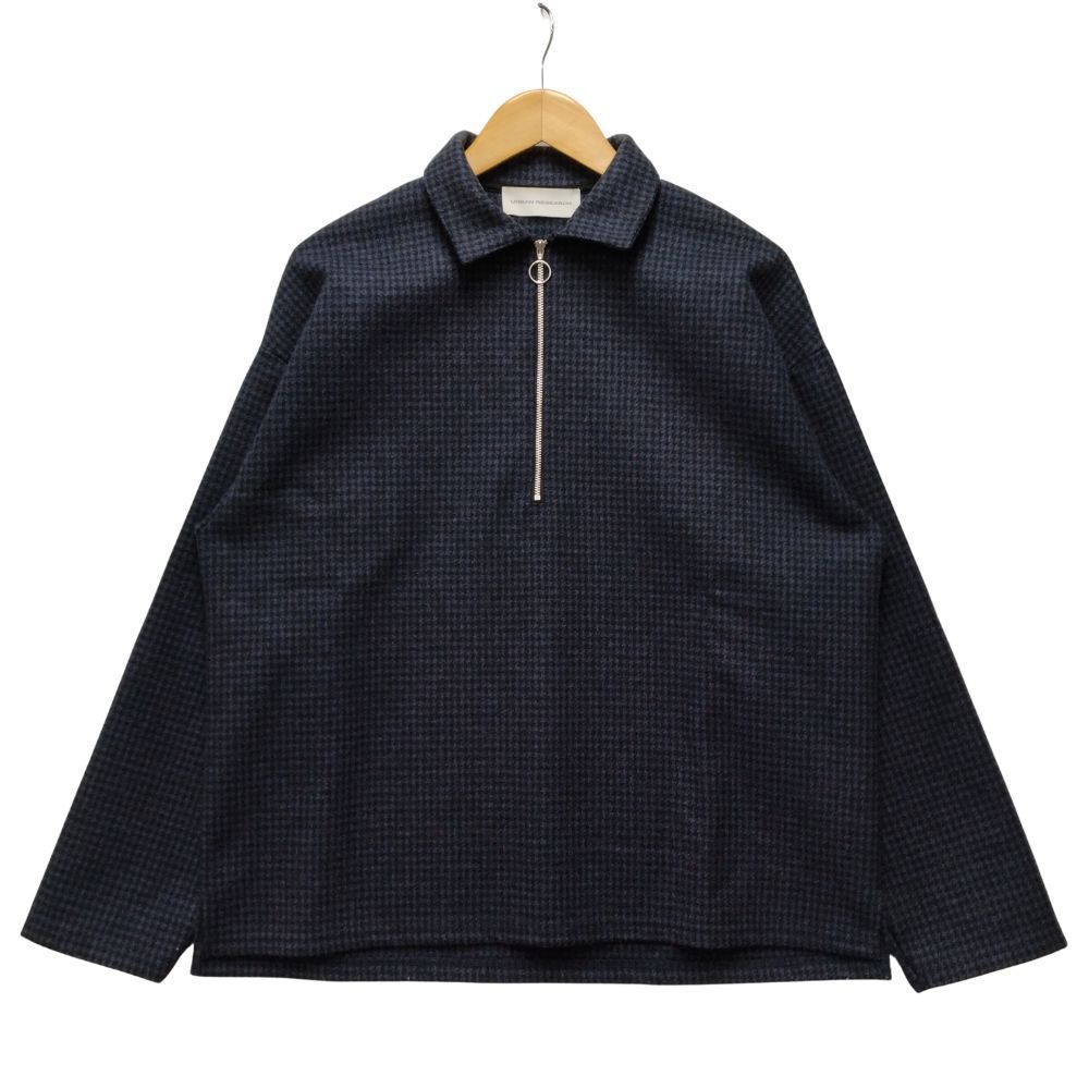 URBAN RESEARCH アーバンリサーチ 品番 WH97-13Y008 千鳥格子柄 ハーフジップ シャツ 長袖 ネイビー サイズ 40 正規品 / B5599