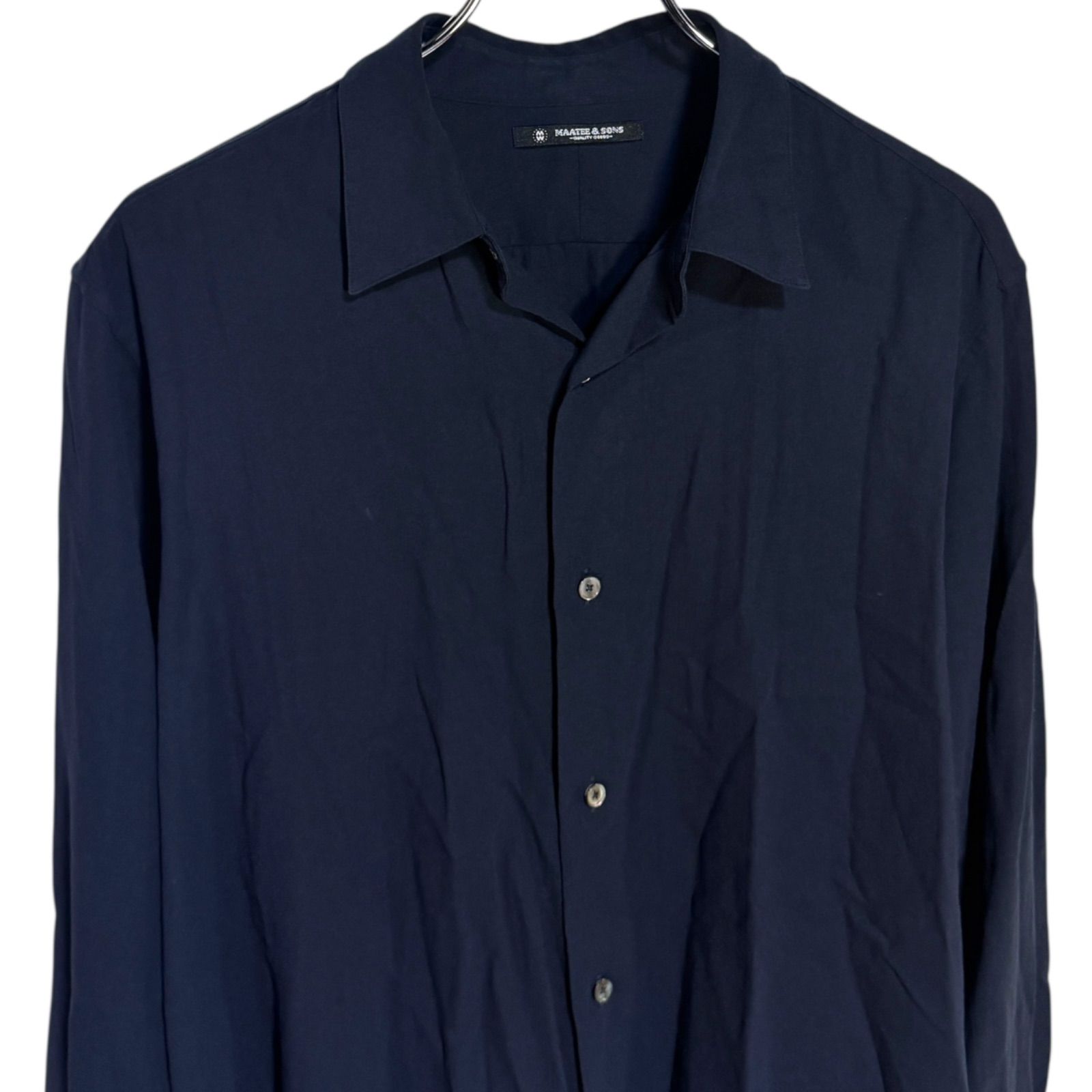 C382 MAATEE&SONS マーティーアンドサンズ シャツ 長袖 ネイビー