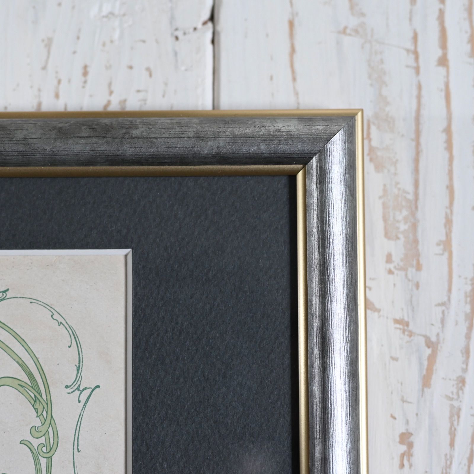 ヴィンテージフレーム「サボンラベル・スミレ」アンティークラベルと