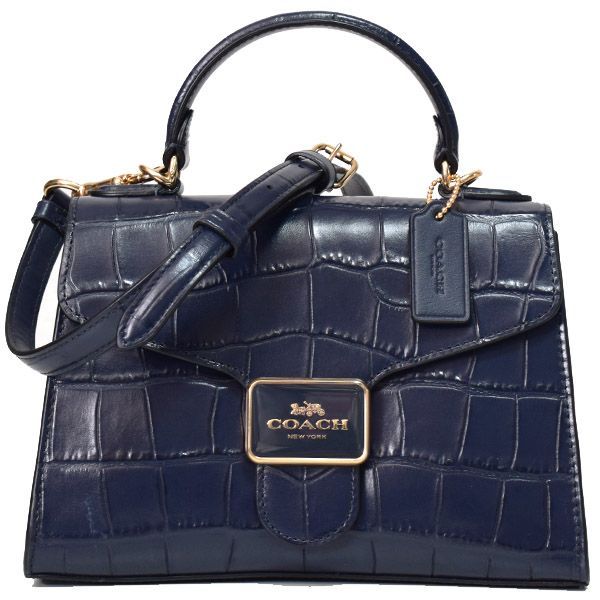 COACH コーチ エンボス 本革 レザー 2way ショルダーバッグ COACH 