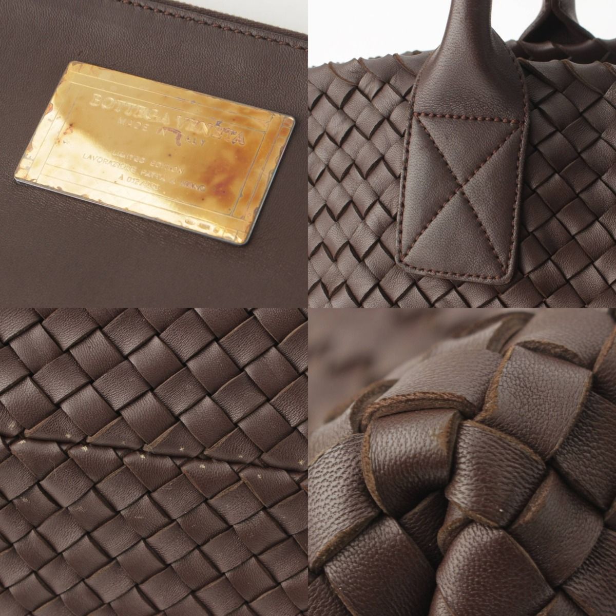 ボッテガ ヴェネタ】Bottega Veneta イントレチャート カバMM レザー 
