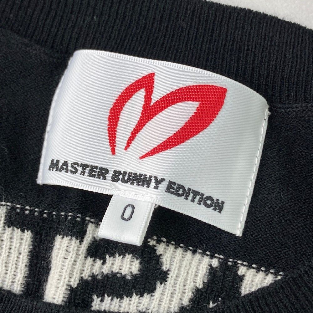 サイズ：0 MASTER BUNNY EDITION マスターバニーエディション  ウール混 ニットセーター 総柄 ブラック系 [240101447032] ゴルフウェア レディース ストスト サイズ：0 MASTER BUNNY EDITION マスターバニーエディション