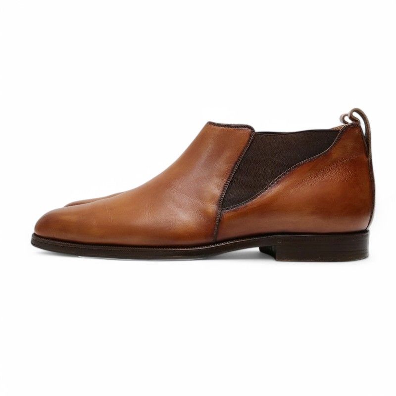 ブラウン レザー サイドゴアブーツBerluti サイズ8