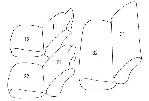 Clazzio クラッツィオ シートカバー DIA ダイヤ ファミリア バン NHP160M R4 4～ ET-1412 BRIGHTFACE_UK