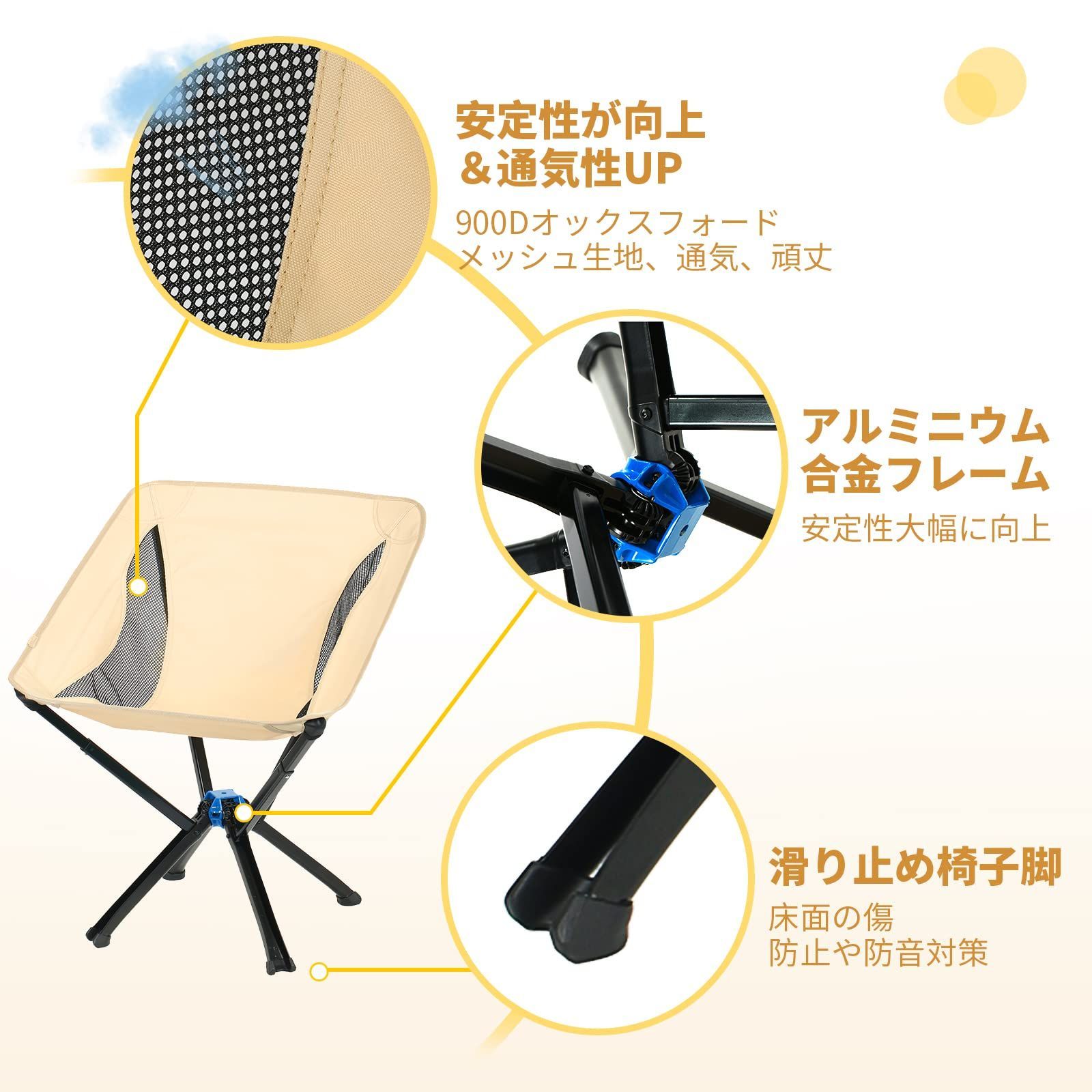 WEJOY キャンプ チェア コンパクト アウトドア チェア 組み立て不要 超軽 Amazon.co.jp: WEJOY キャンプ チェア 折りたたみ コンパクト