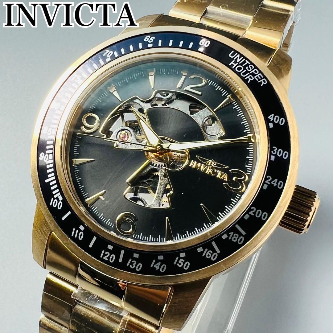 インビクタ 腕時計 自動巻き ブラック メンズ ケース付属 新品