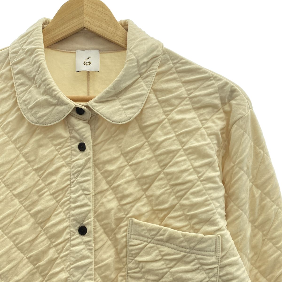 6(ROKU) / ロク | QUILTED SHIRT キルティング シャツ | ベージュ