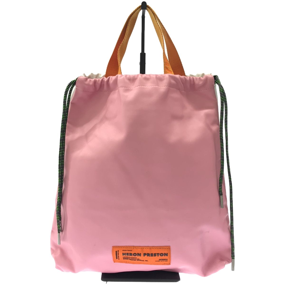 HERON PRESTON ヘロンプレストン LEATHER DUST BAG ロゴプリントレザー