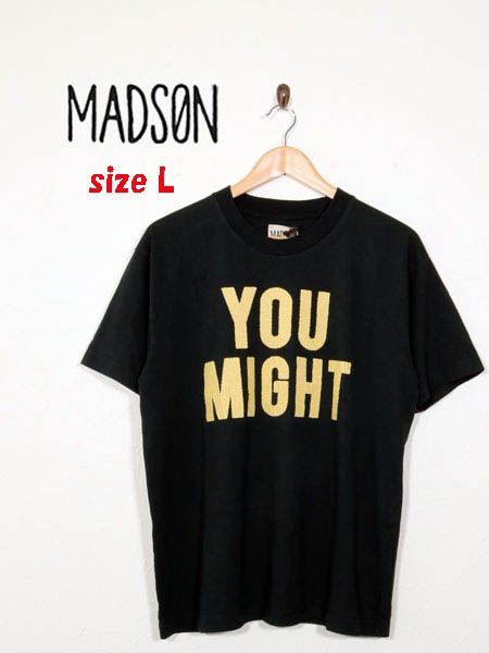 MADSON マッドソン 半袖Tシャツ オーバーサイズ ロゴプリント ブラック