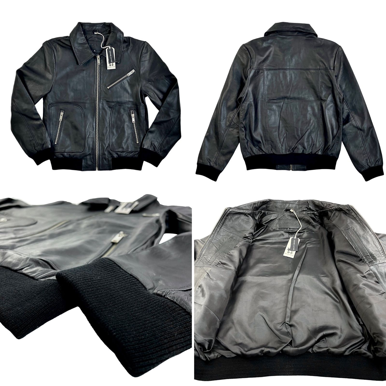 Bolongaro Trevor 襟付き シングルライダース × ROYAL SKULL
