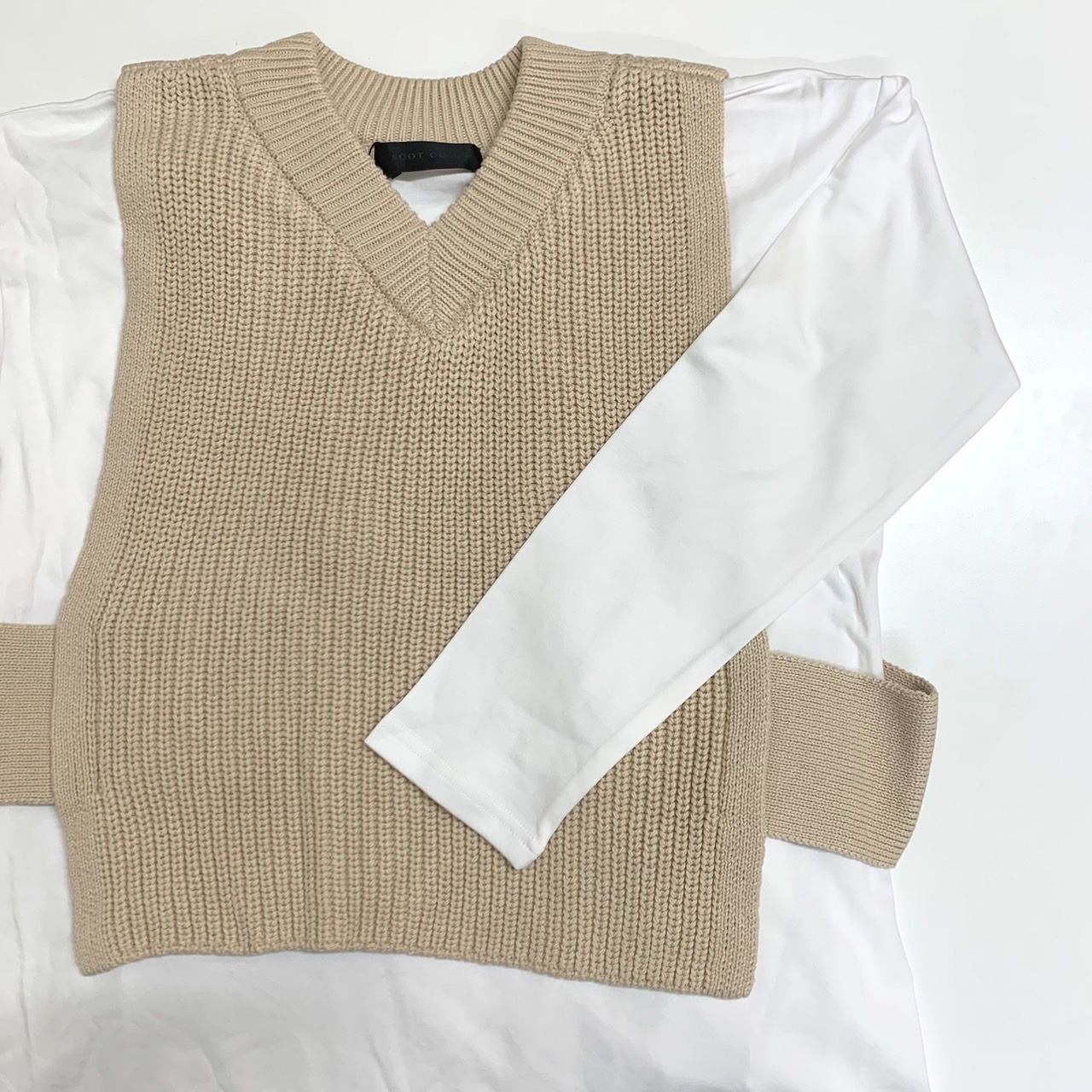 SCOT CLUB】スコットクラブ/ニットベストドッキングワンピース/9号/未  