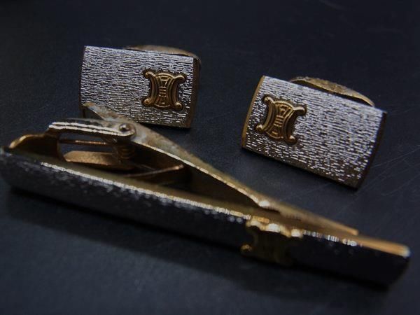 □美品□ CELINE セリーヌ ネクタイピン カフスボタン