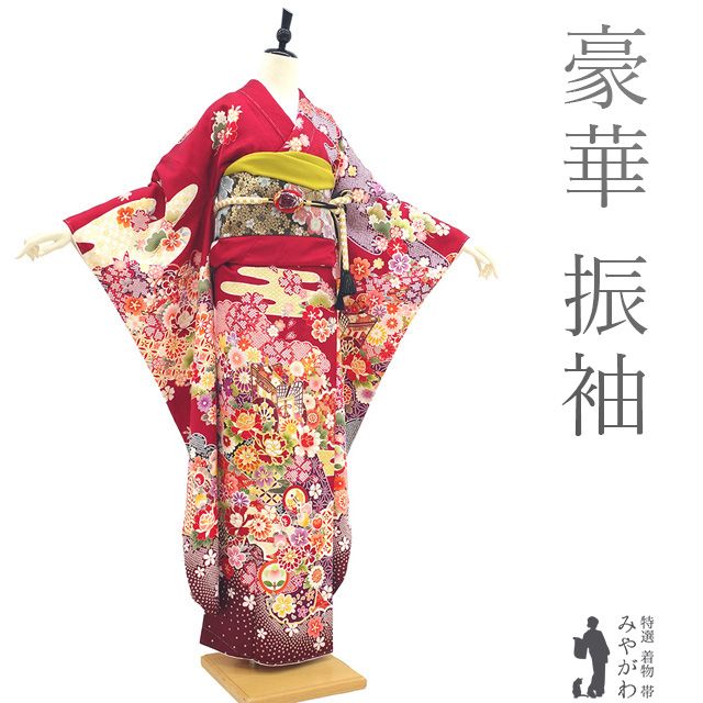 未使用 】 袋帯 振袖用 正絹 フォーマル 仕立て上がり 全通 水玉模様  