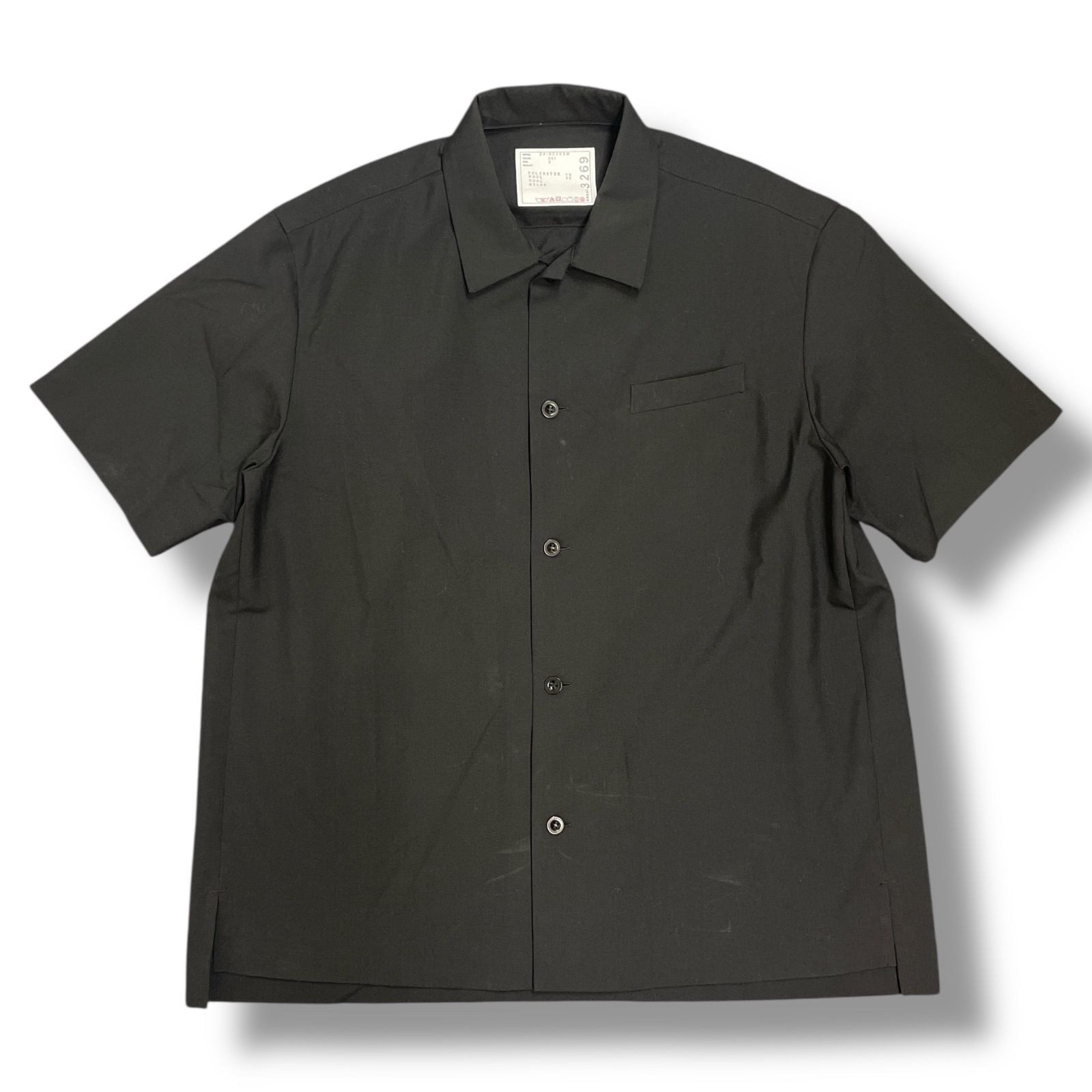 参考上代58300円 sacai 24SS suiting shirt スーチングシャツ