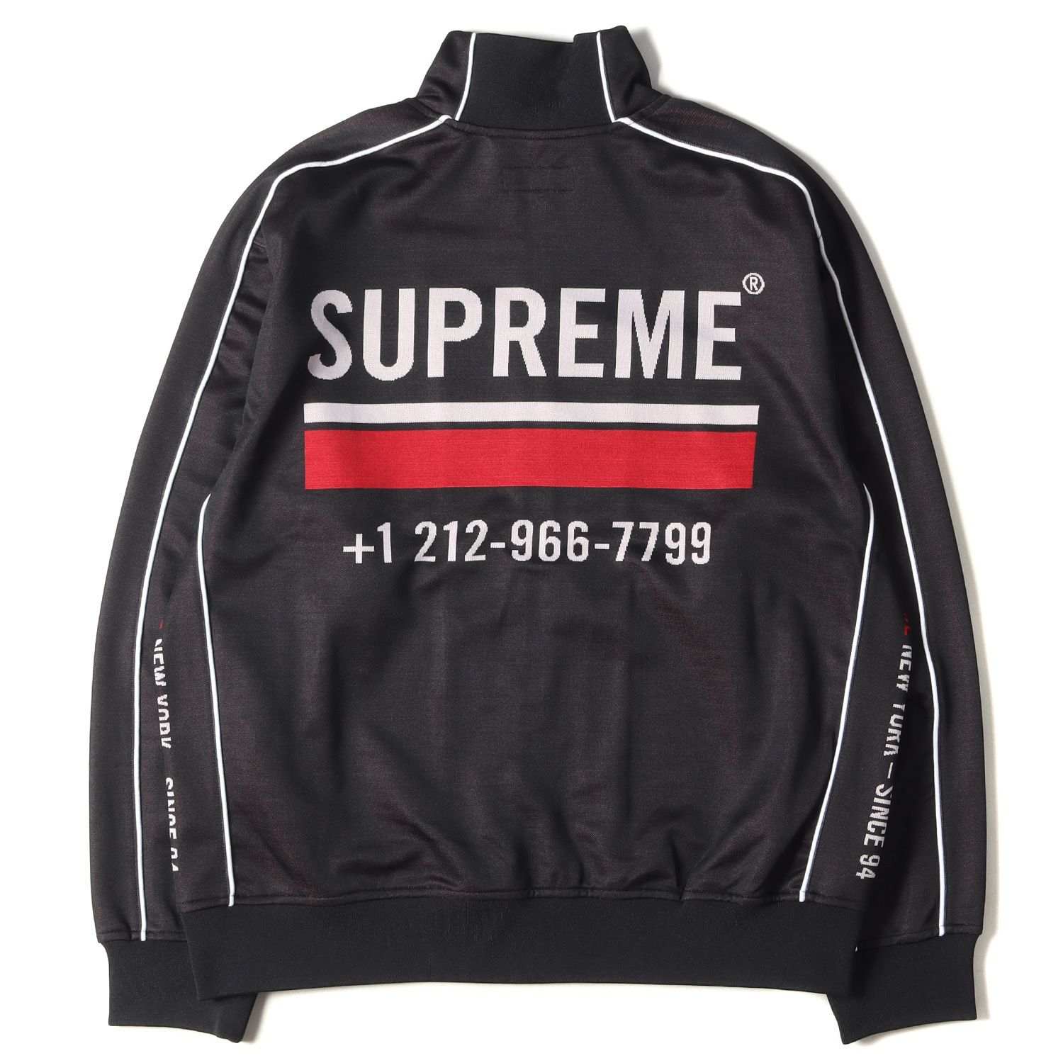 美品 Supreme シュプリーム 22AW ブラック L ジャガード ロゴ ジャージ