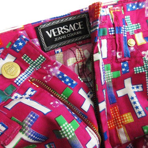 ヴェルサーチジーンズ VERSACE JEANS COUTURE カラーパンツ 十字架