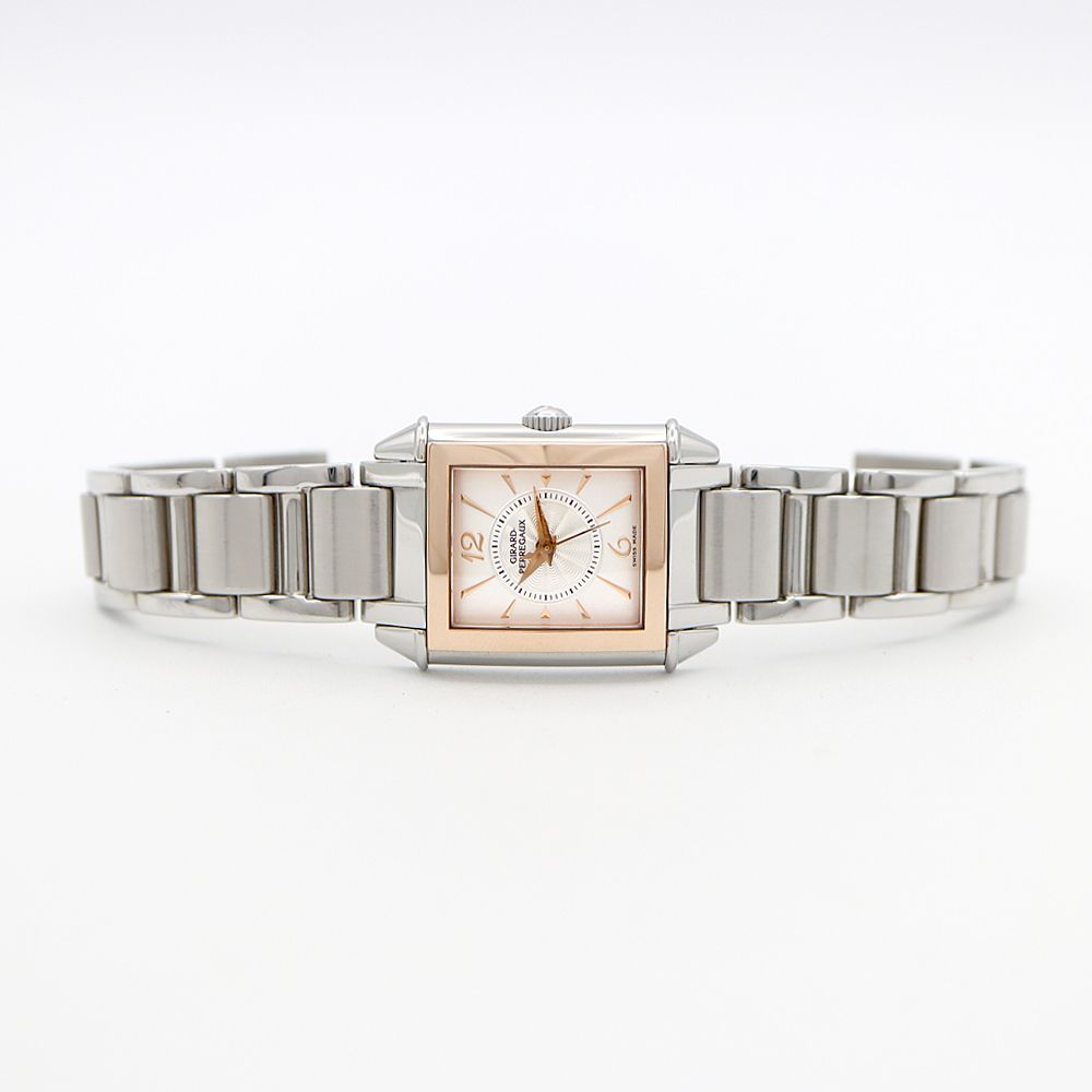 内部点検済 GIRARD PERREGAUX ジラールペルゴ 2590 シルバー K18PG  