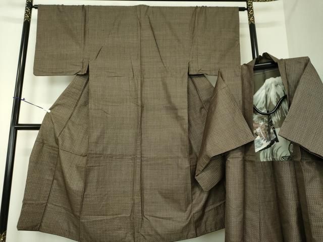 平和屋着物男性　男柄の最高峰　西郷柄　西郷絣　本場大島紬　アンサンブル　長羽織　吉祥文　正絹　逸品　DAAL7728ps