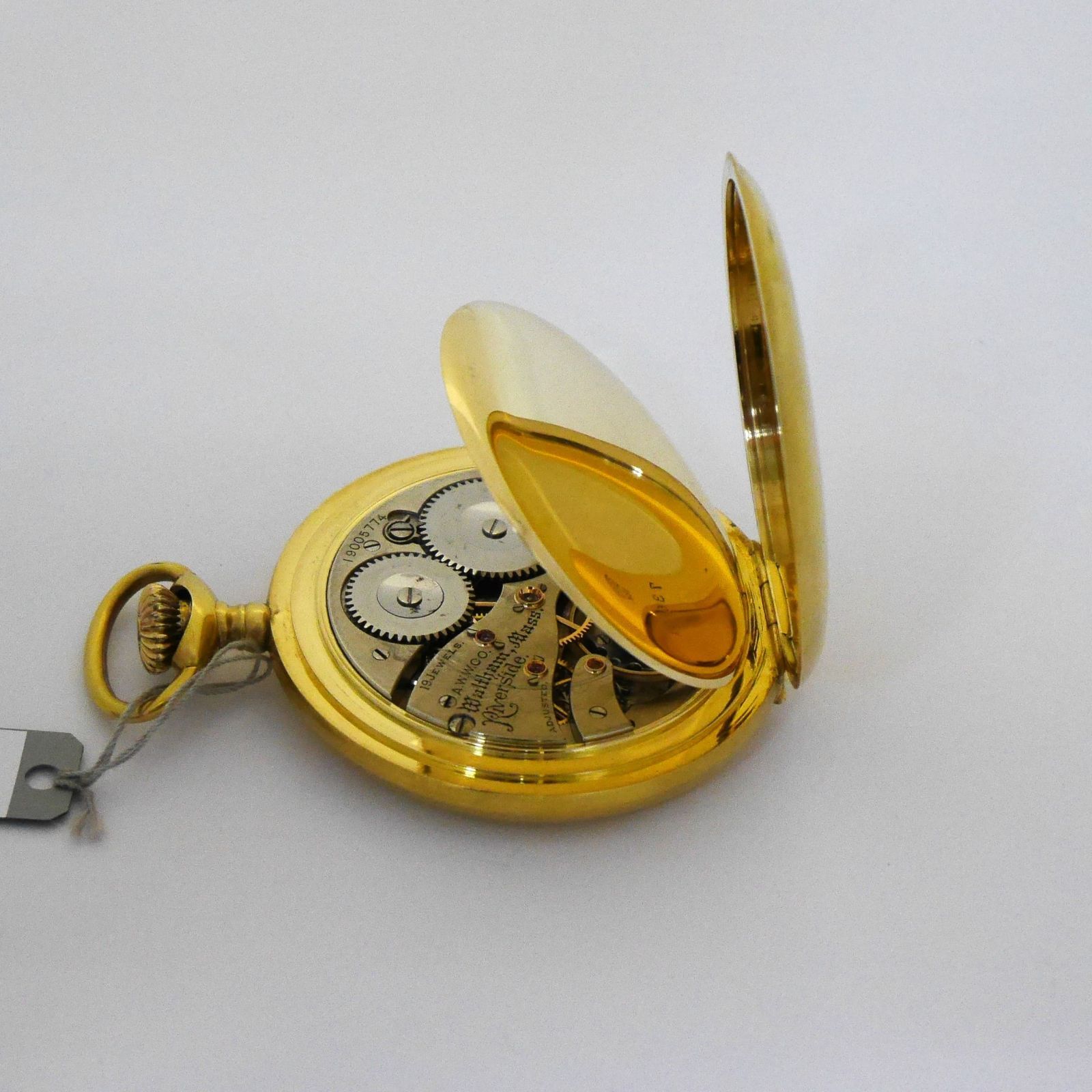 no7【名機リバーサイド】ウォルサム Waltham K18 金無垢 ROY製