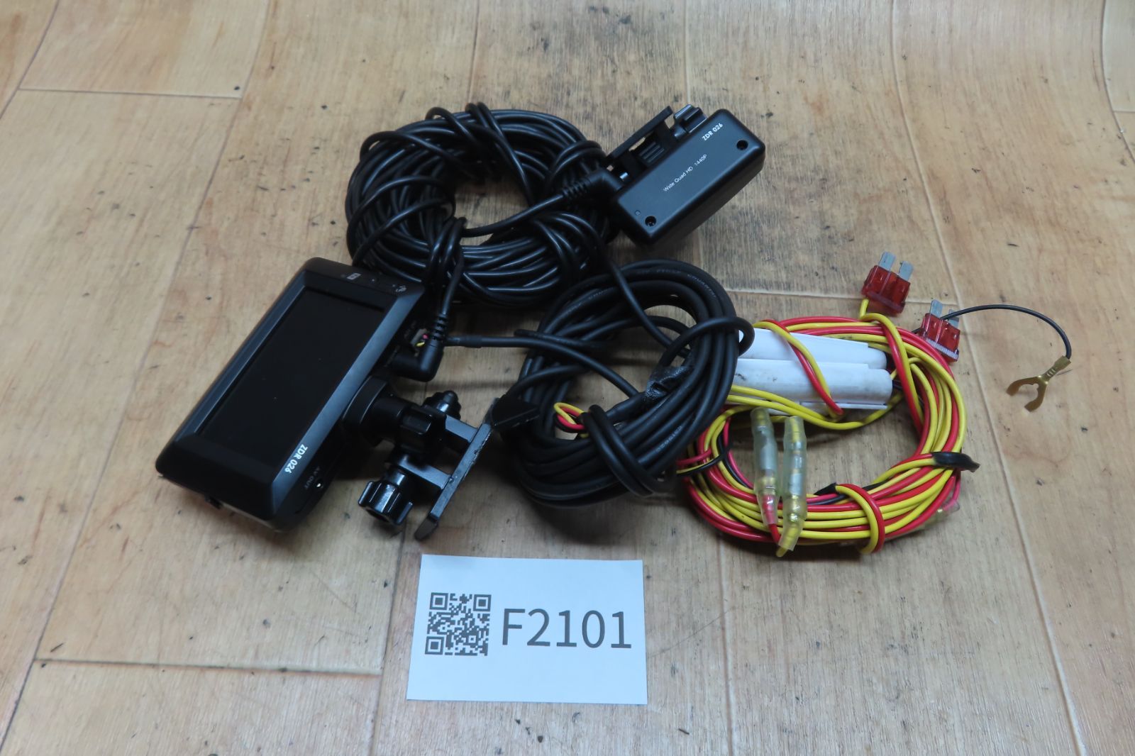 付 F2101|コムテック COMTEC ZDR026 前後2カメラ|フロント|リア|ドライブレコーダー|ドラレコ 駐車監視 1440P|16GB|SDカード付