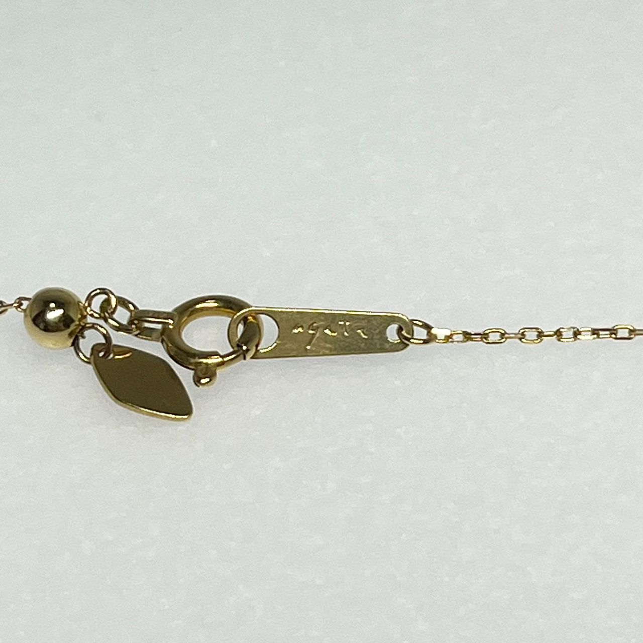 値下げ！agete アガット ダイヤ ネックレス K18YG 7Pダイヤモンド0.1ct 