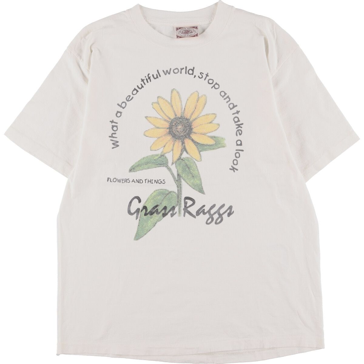 古着 90年代 花柄 ひまわり柄 プリントTシャツ USA製 レディースXXL相当 ヴィンテージ /eaa566003 古着 90年代 花柄 ひまわり柄 プリントTシャツ USA製 レディース