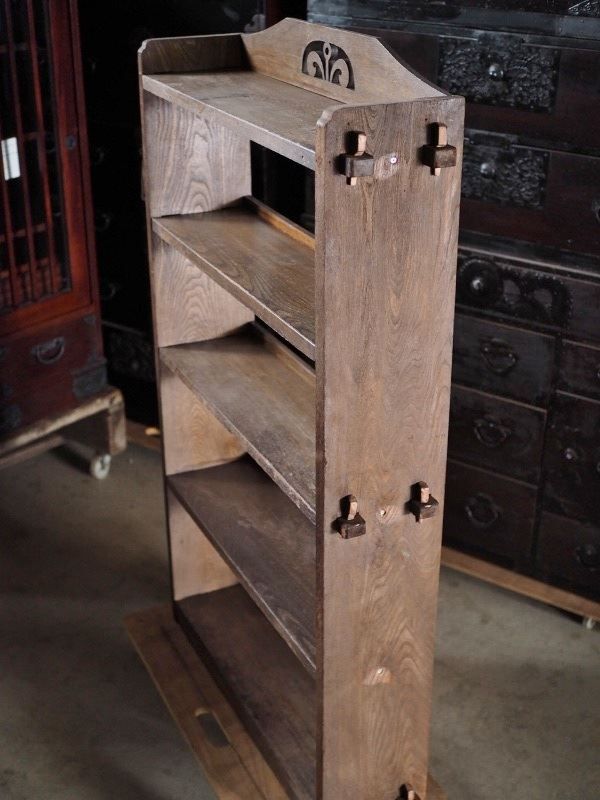 杢目の な重量有楔式レトロ本棚 昭和前期 古録展 品番S10800 MARWIL-DEMENAGEMENTS_CH