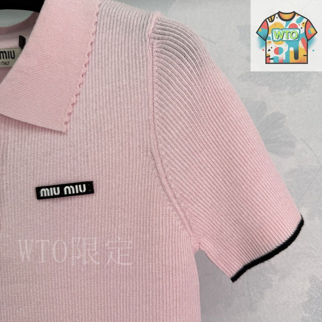 今日特価】Miu Miu 2025 春夏 リバーシブルカラー ニット
