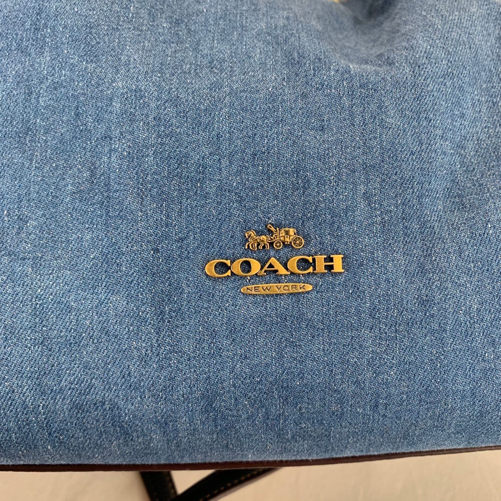 COACH コーチ2way ハンドバッグデニム花柄29475
