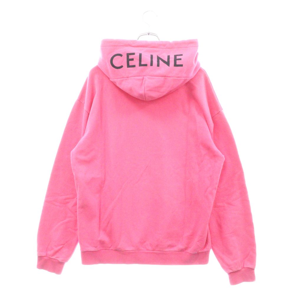 CELINE (セリーヌ) 21SS LOOSE HOODIE WHIT HOOD LOGO フードロゴスウェットプルオーバーパーカー ピンク  2Y499052H - メルカリ