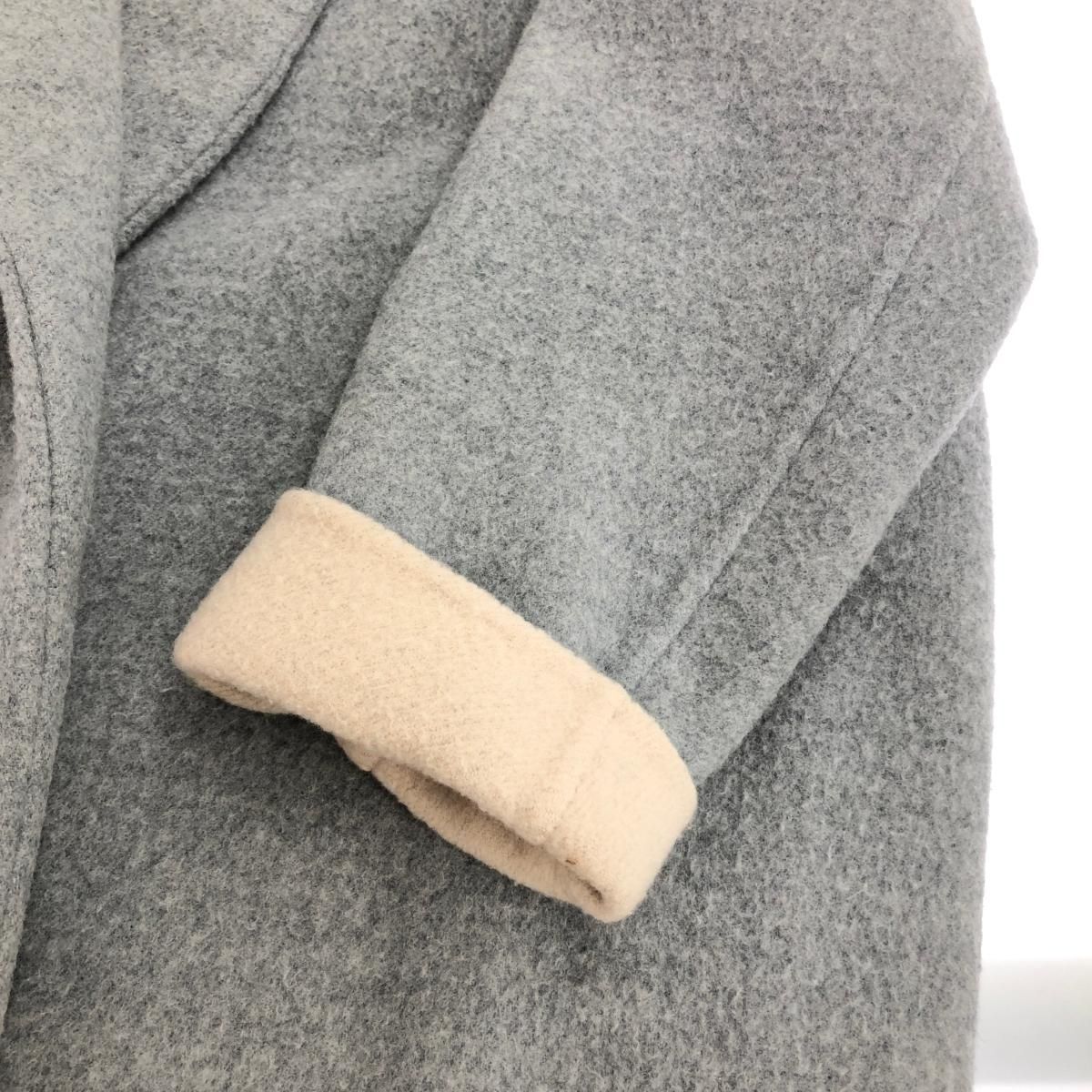 ENFOLD エンフォルド ウールリバースリット コート サイズ:36 グレー