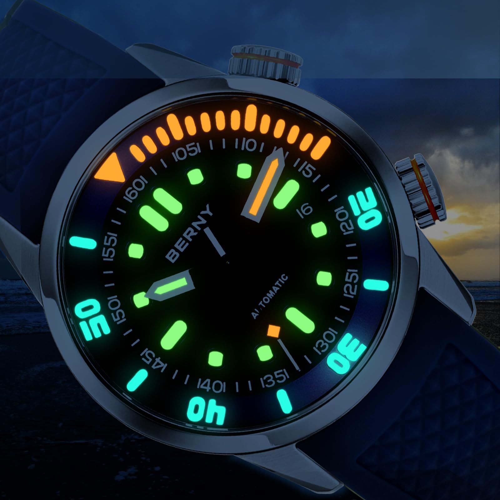 メンズ腕時計 メンズ自動巻きダイビングウォッチ