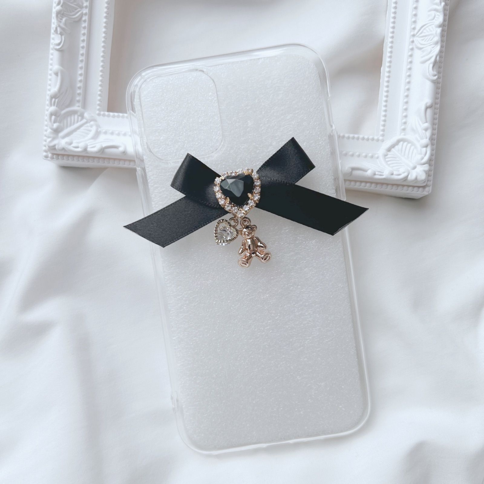 💎センターパーツ+チャーム2点付💎レースアップ スマホケース ♡ iPhone Android mobilephonecase 編み上げ  Laceup リボン ribbon 推し活 量産型 地雷系 cute 韓国 - メルカリ