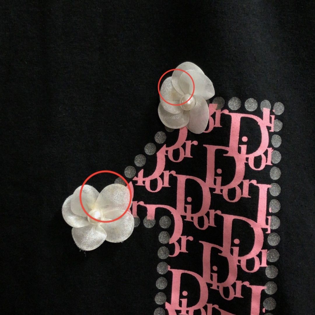 Christian Dior - ChristianDior クリスチャンディオール 花柄 刺繍 2P12033139 マルチカラー 半袖Tシャツ ガリアーノ期 サイズ36 美品 中古 4b000531 ChristianDior クリスチャンディオール 花柄 刺繍 2P12033139 マルチ