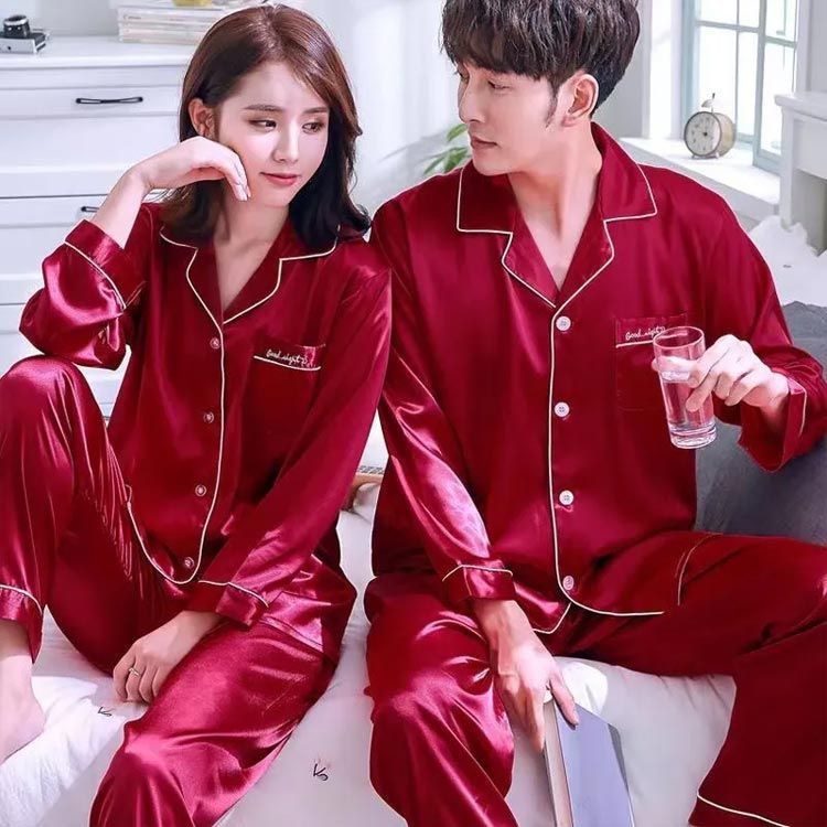 男女2着セット パジャマ ペアパジャマ カップル 上下セット 春